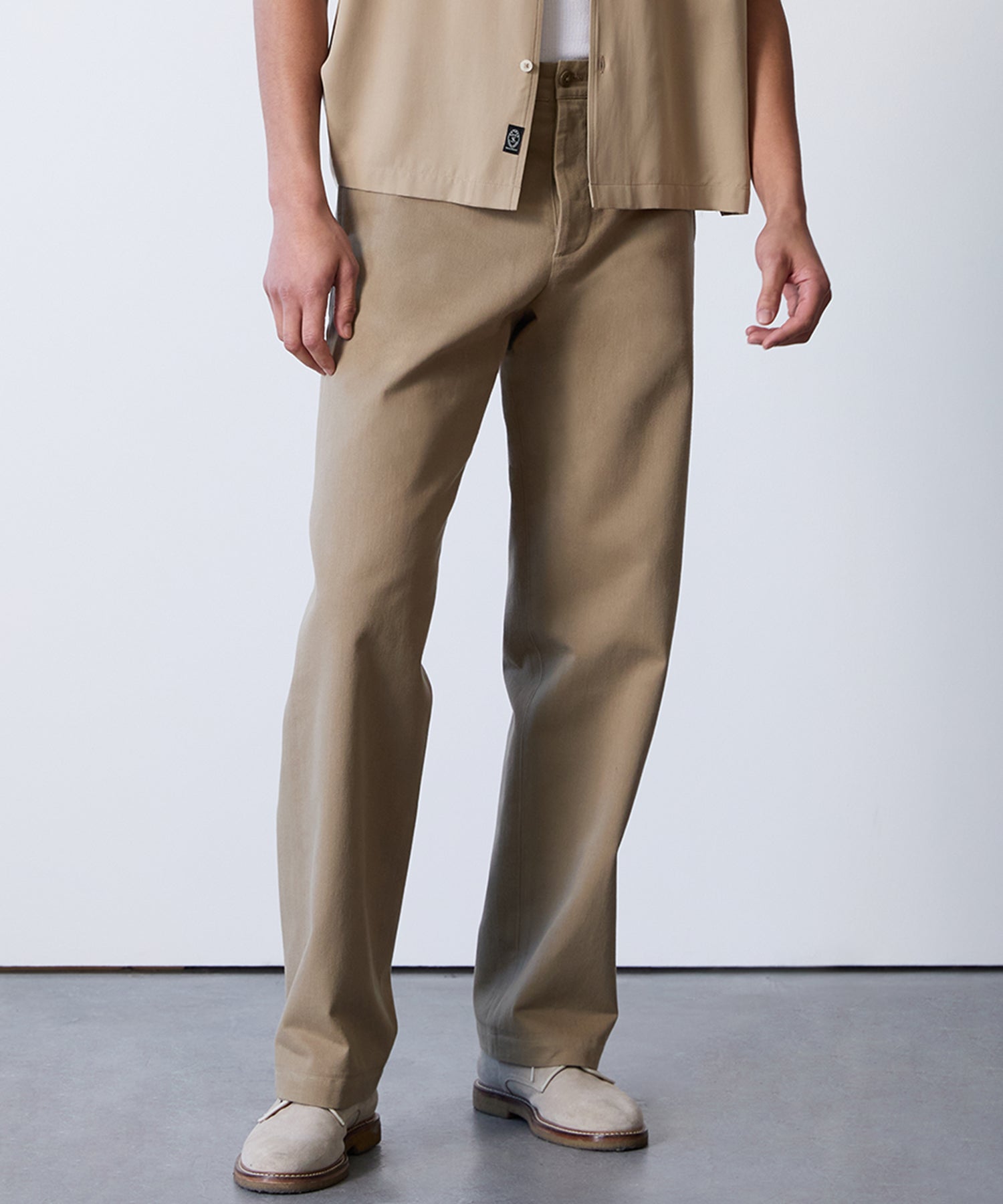 Japanese Relaxed Fit Selvedge Chino in Khaki