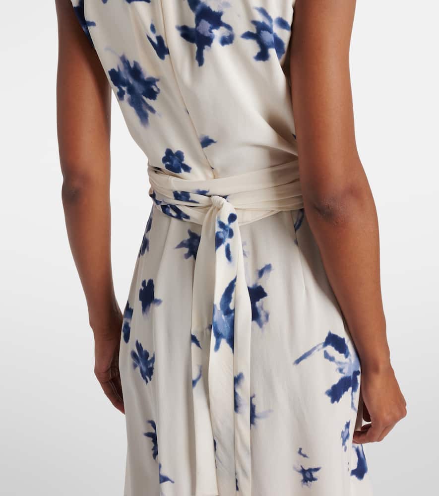 Penny floral silk wrap dress