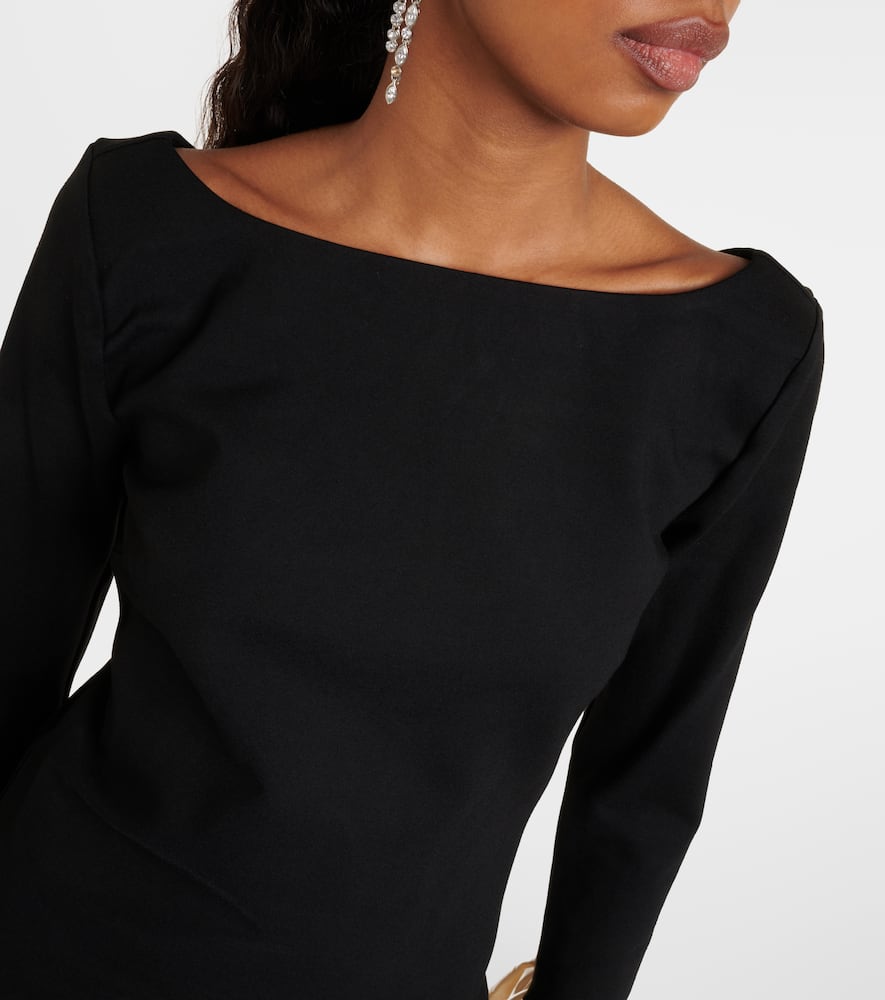 Staud Hawthorne taffeta-trimmed minidress