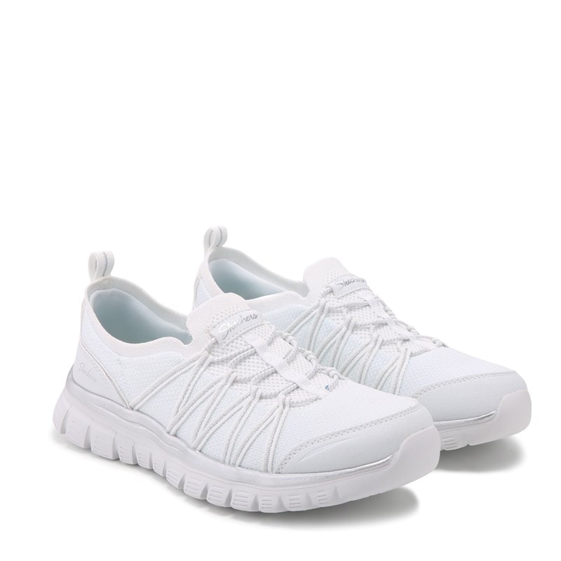Women's Graceful Purecush Slip On Sneakers (White/Silver)