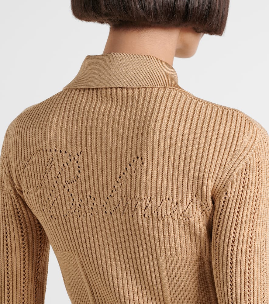Ribbed-knit cardigan