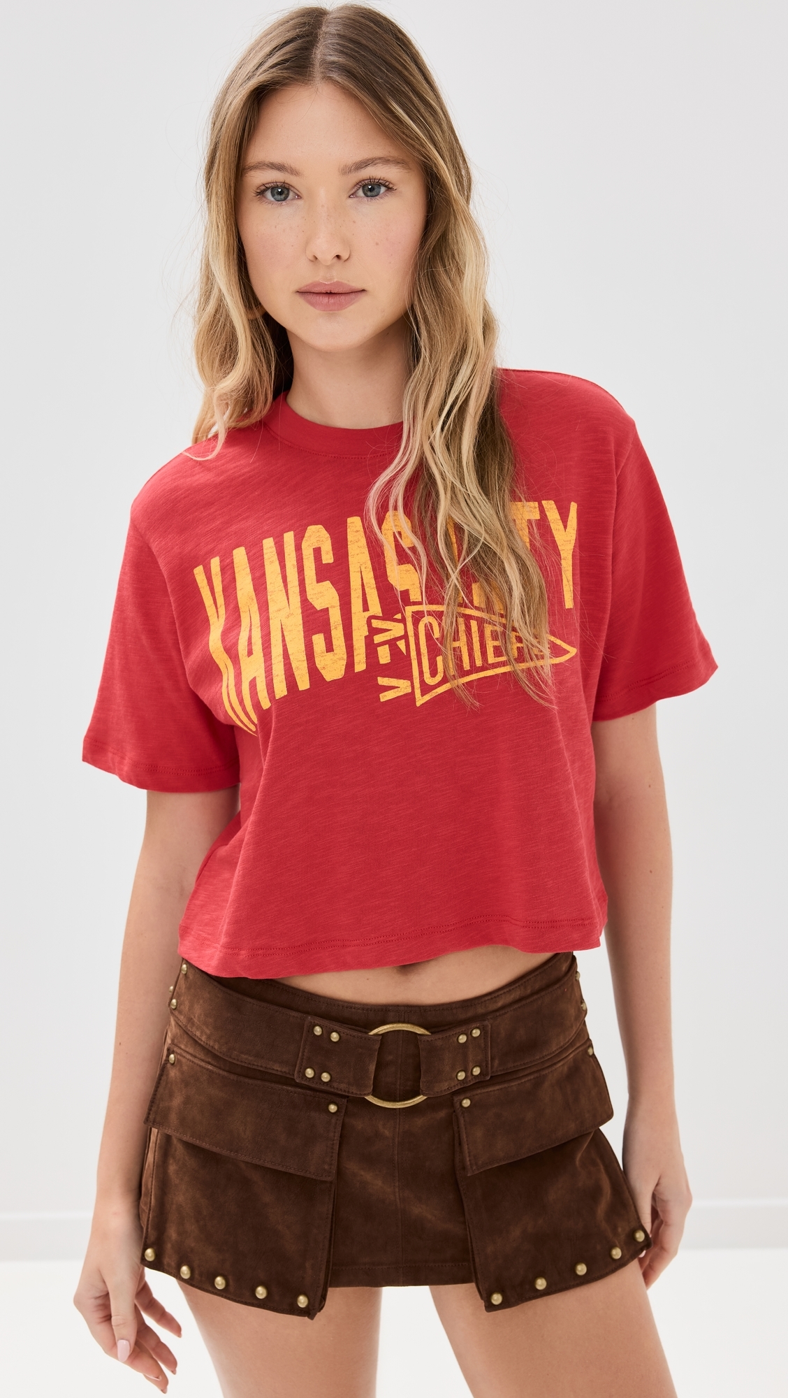 Chiefs Crop Tee Licorice