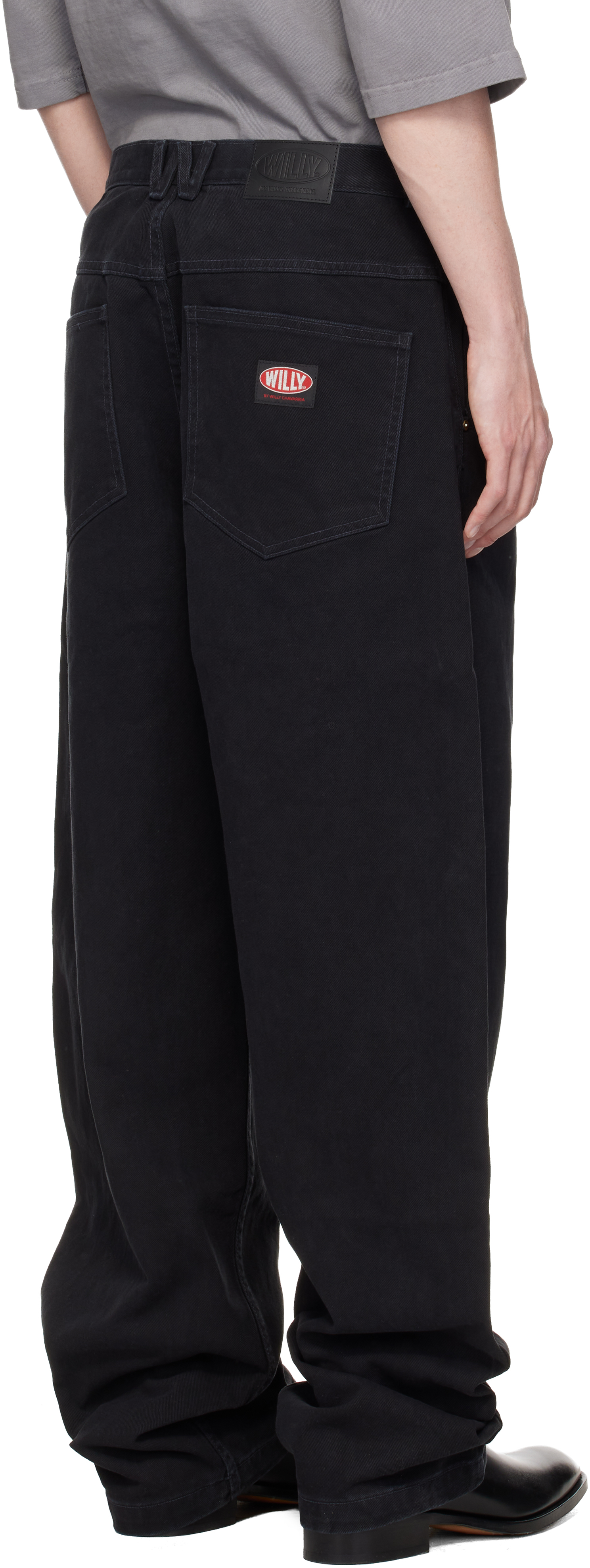 Black Straight Leg 'Bad Boy' Jeans