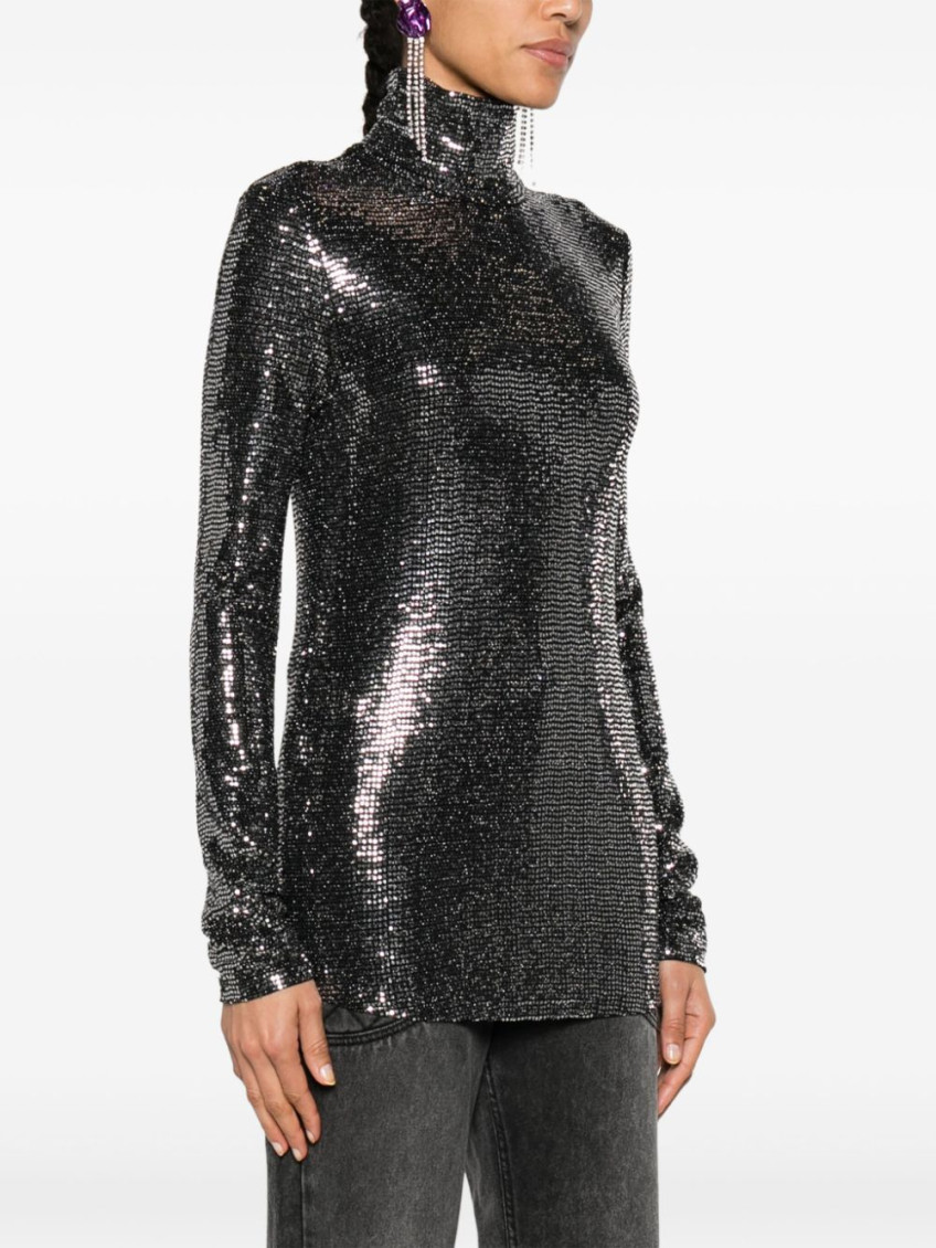 - Joyela Shiny High-neck Top