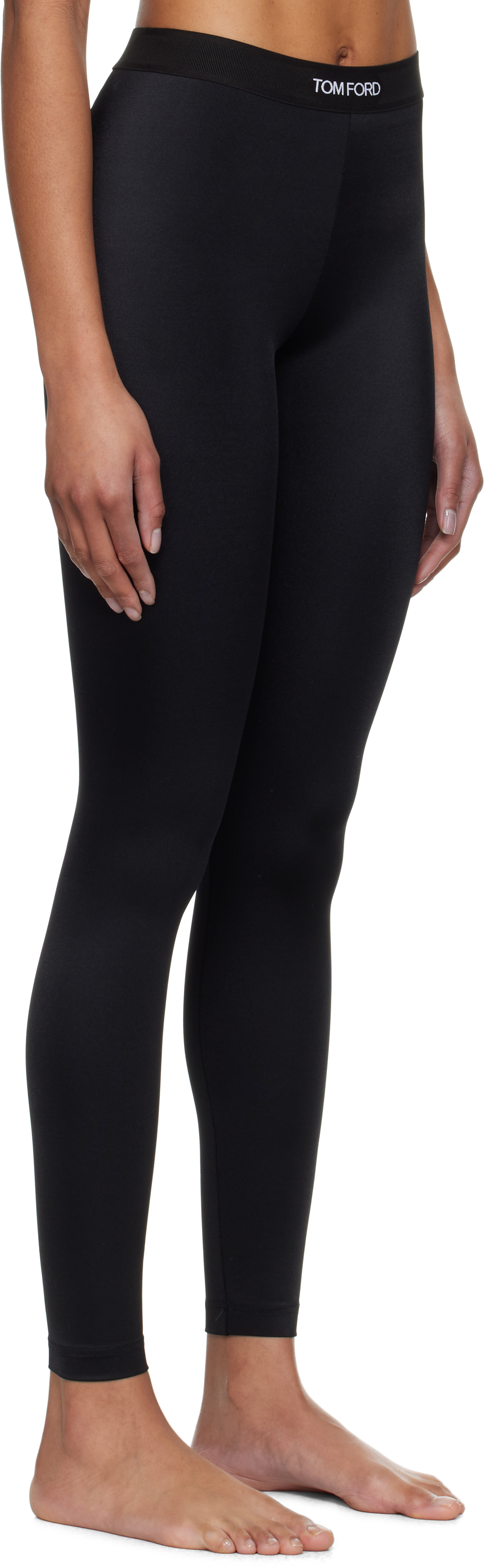 TOM FORD Black Lustrous Signature Leggings