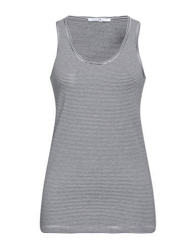 Woman Tank top Navy Size XL Cotton, Elastane