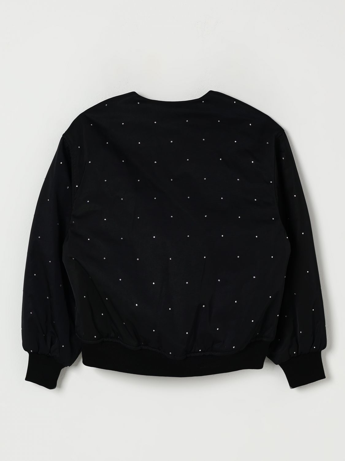 Crystal-embellished bomber jacket - Black
