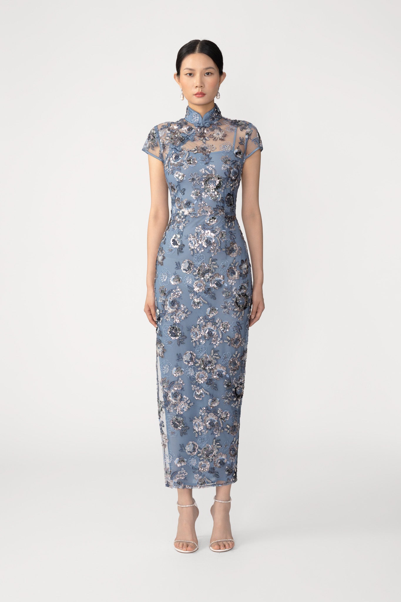 Adriana Embroidered Midi Dress
