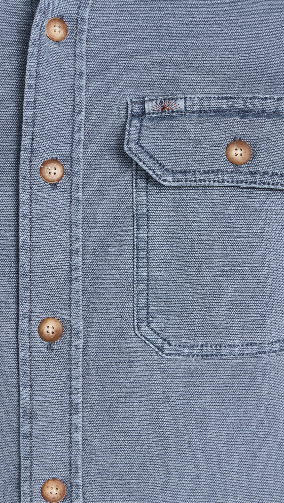 Faherty 남성 Sunwashed Shirt Jacket Petrol Blue 