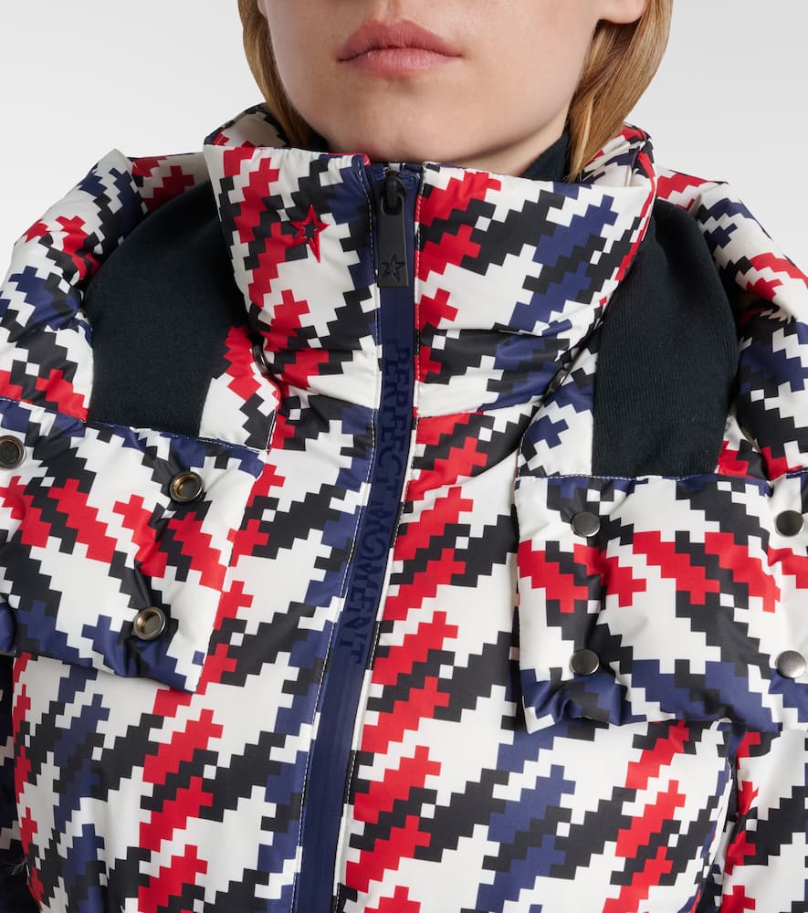 Candice houndstooth down ski jacket