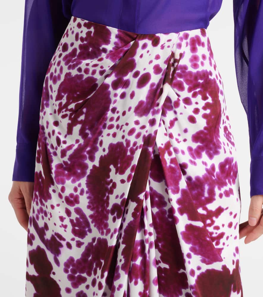 Gathered midi skirt