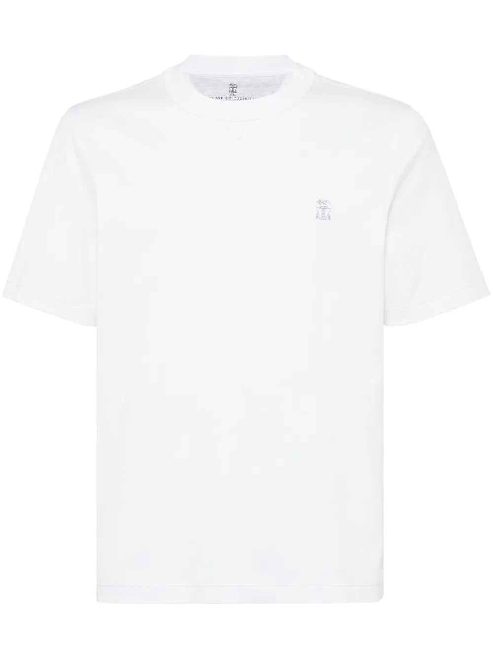 Logo-Embroidered Cotton T-Shirt — White
