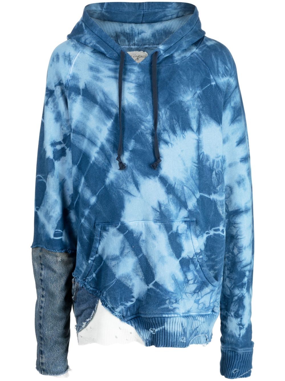 Tie-dye pattern cotton hoodie - Blue
