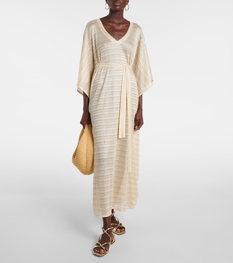 June knitted lamé kaftan