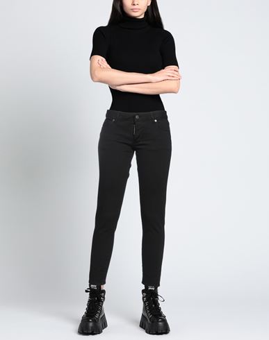 Woman Denim cropped Black
