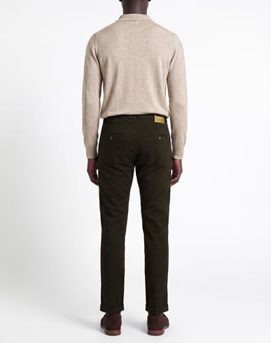 Man Pants Dark green Size 38 Cotton, Modal, Elastane