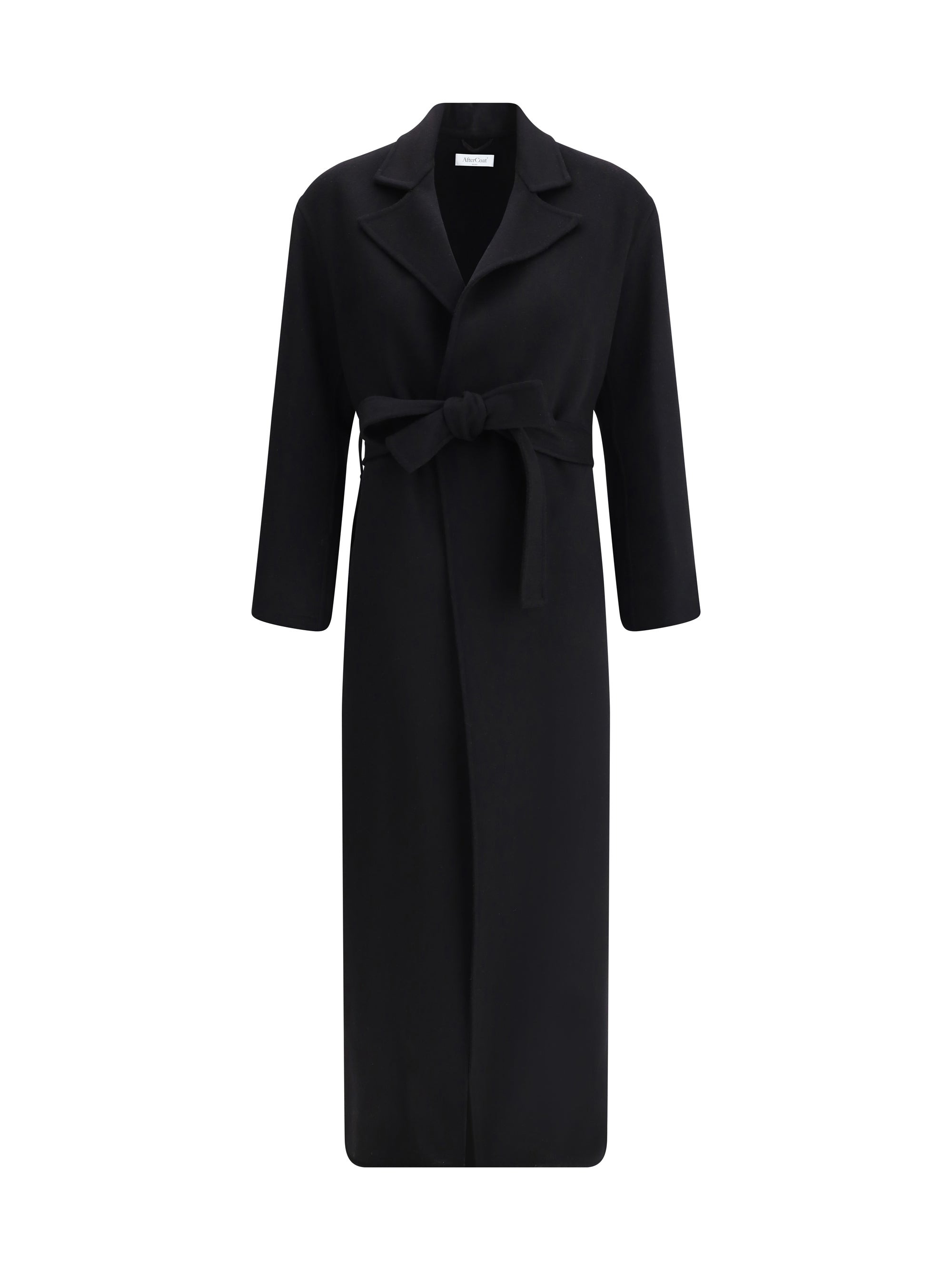 Wool-Blend Robe Coat Coat — Black