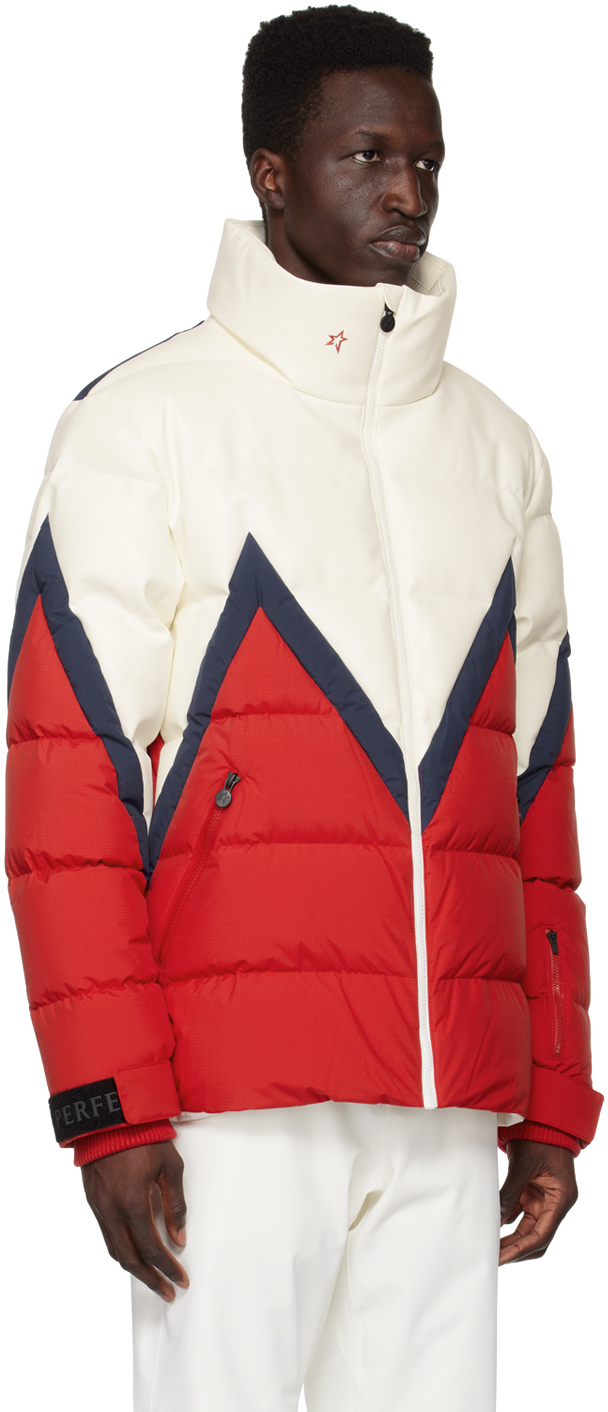 Perfect Moment ホワイト＆レッド Zeferino ダウンジャケット