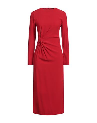 Liviana Conti Woman Midi dress Red Size 2 Viscose, Acetate