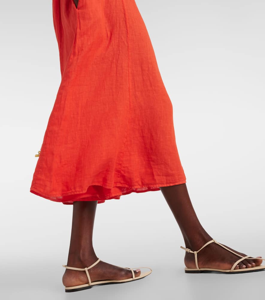 Stephie linen midi dress