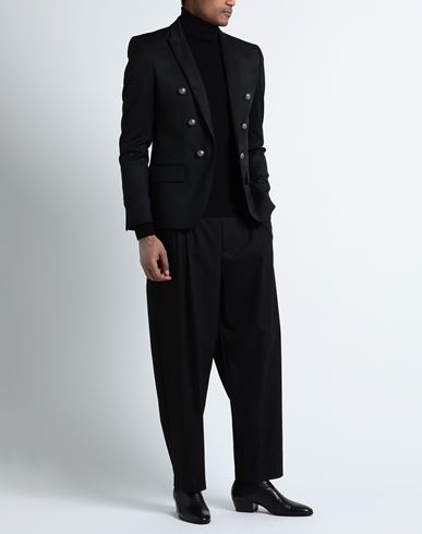 Man Blazer Black Size 34 Wool
