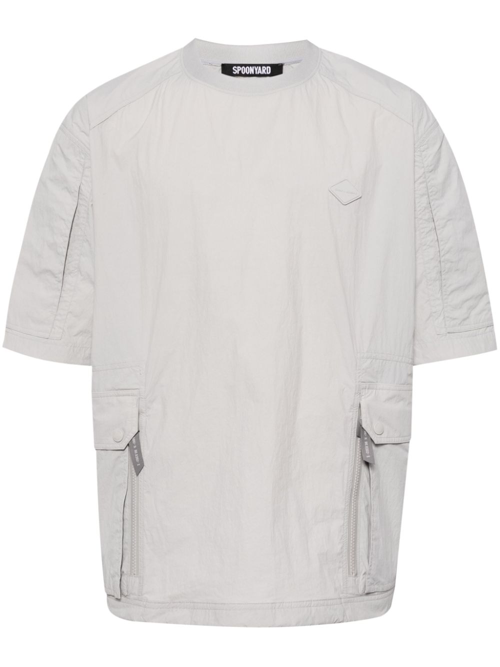 Logo-appliquéd T-shirt - Grey