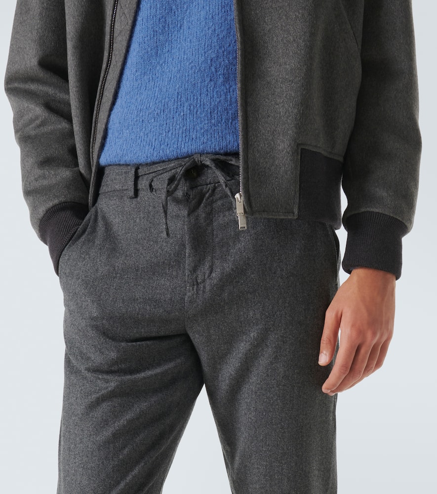 Wool straight pants