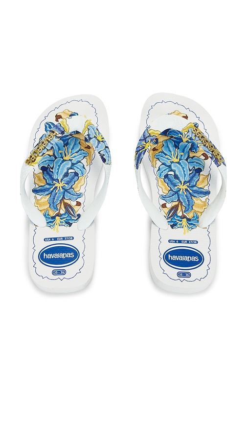 Havaianas Tropicalia Vibes II Sandal in White. 41/42 also