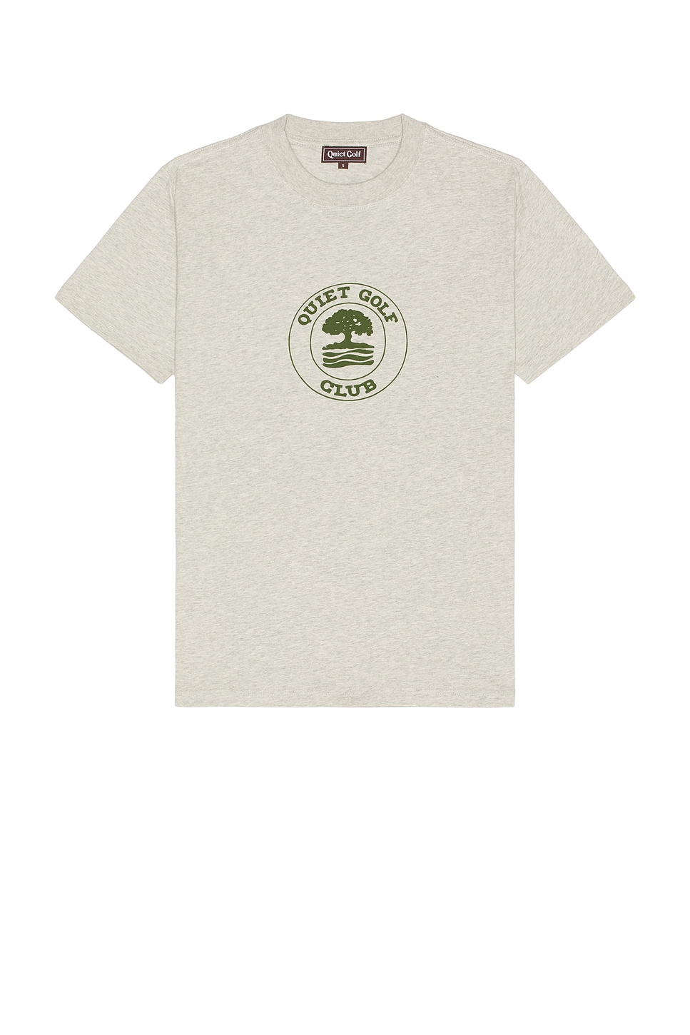 Quiet Golf Quiet Oak Tee in Light Grey.  XXL/2X. Also in L, M, S, XL/1X