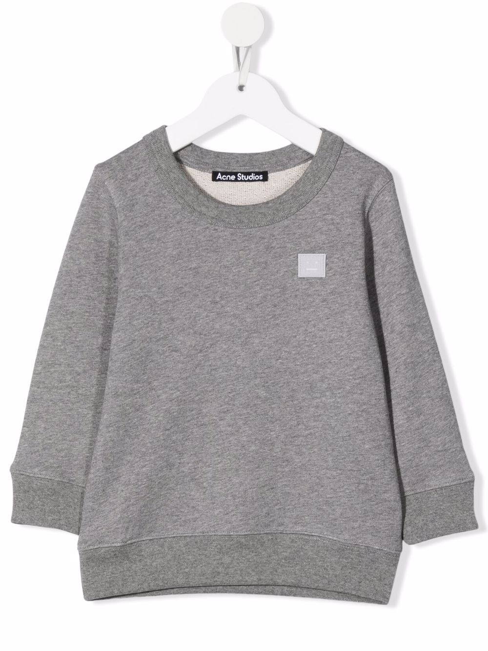 Logo-patch organic-cotton sweatshirt - Grey