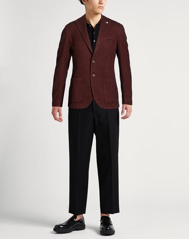 L. b.m. 1911 Man Blazer Burgundy Size 44 Cotton