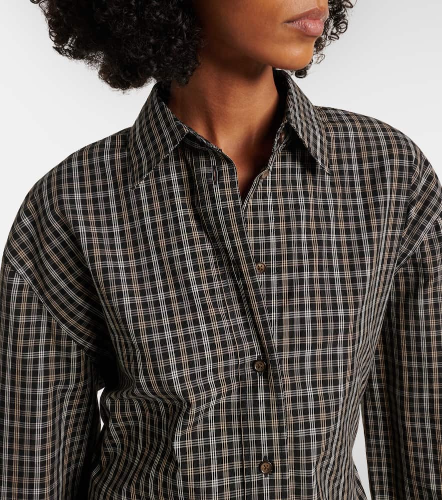 Róhe Checked cotton shirt