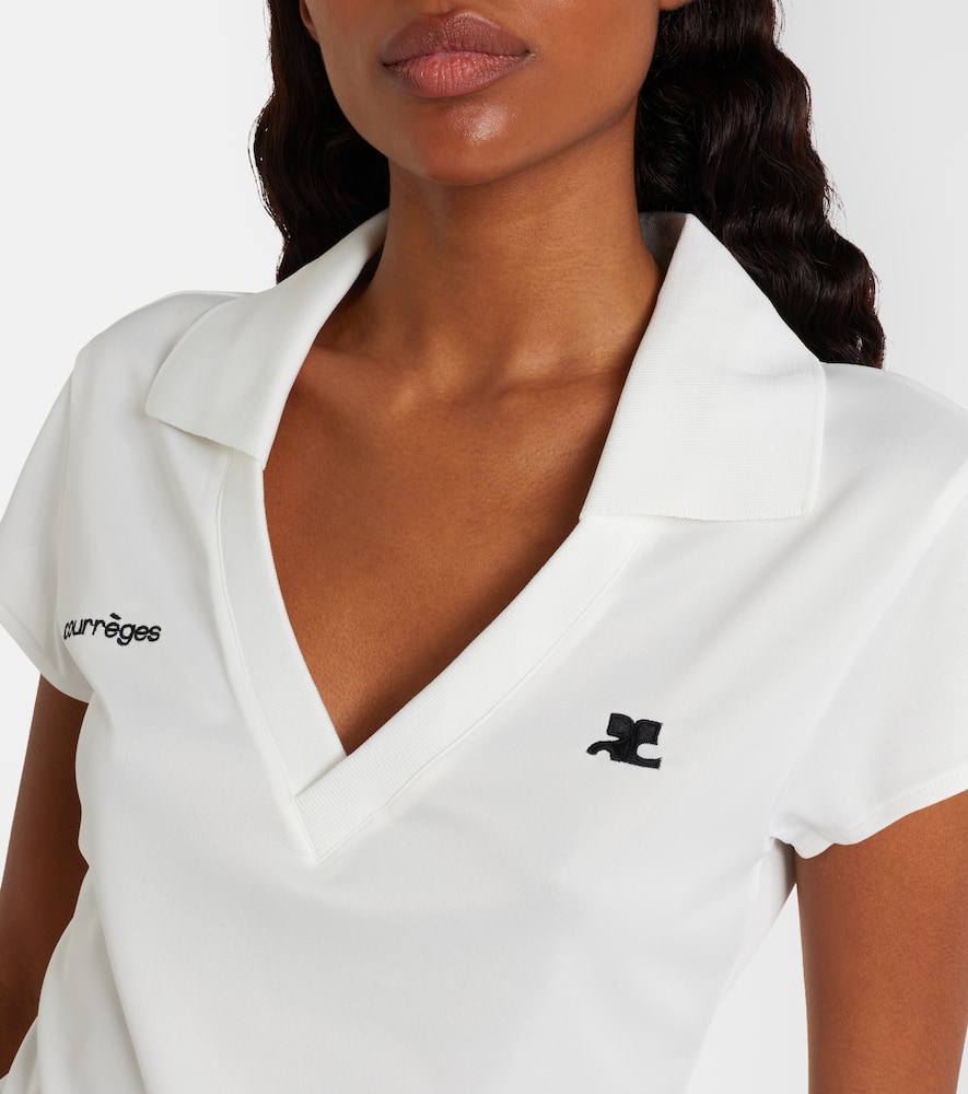 Courrèges Logo jersey polo shirt