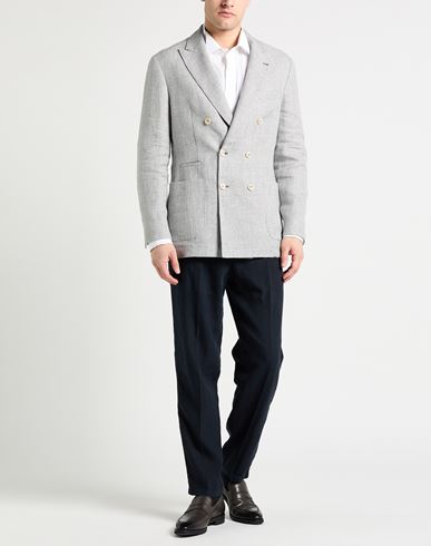 Man Blazer Charcoal Size 40 Linen