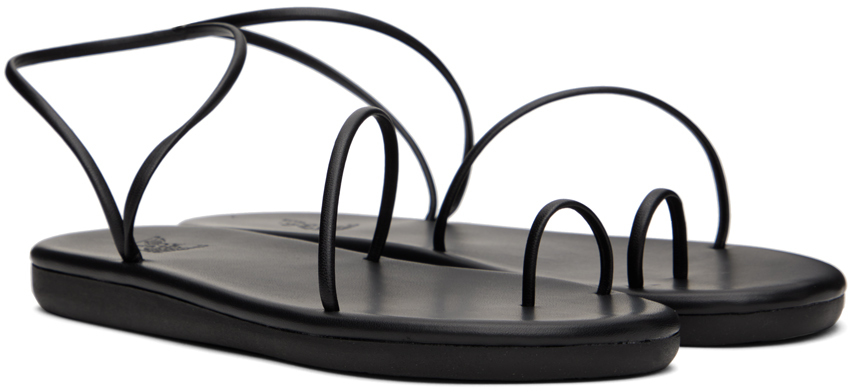 Ancient Greek Sandals Black Kansiz Sandals