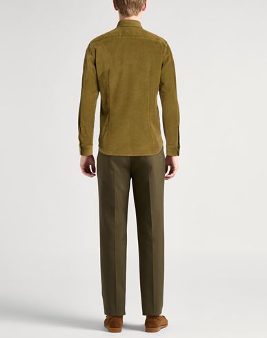 Man Shirt Khaki Size S Cotton, Modal, Elastane