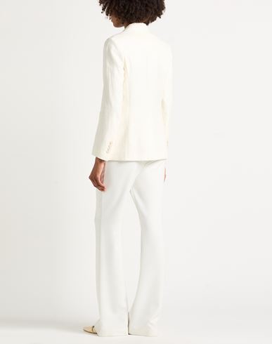 Platinum Woman Blazer Ivory Size 4 Linen, Wool