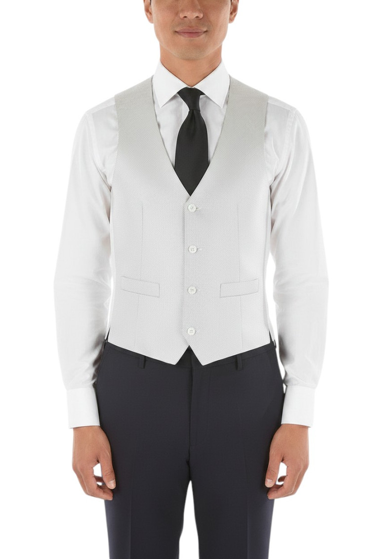 Grey V Neck Waistcoat