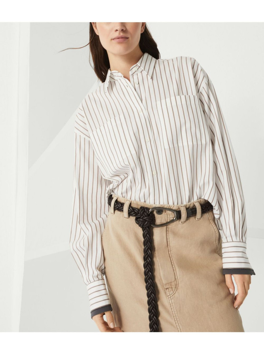 Monili-trim shirt - White