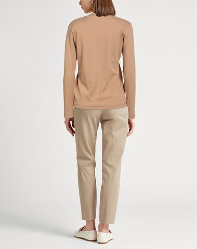 Woman Sweater Sand Size 10 Cotton, Elastane