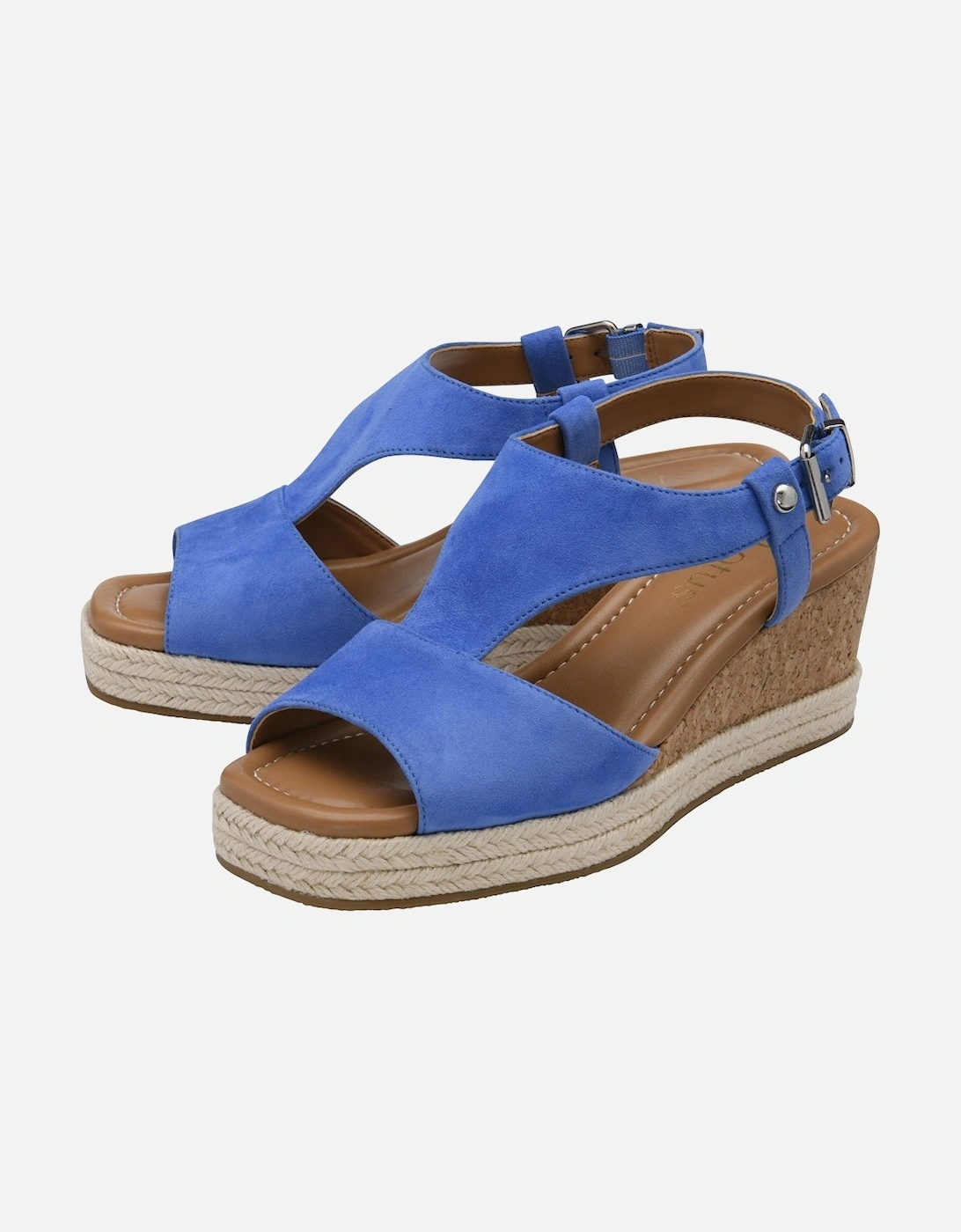 Lotus Women's Madalene Womens Wedge Sandals - Blue