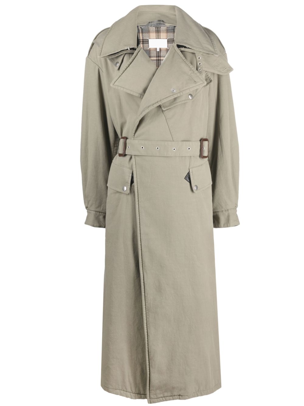 Deconstructed trench coat - Green
