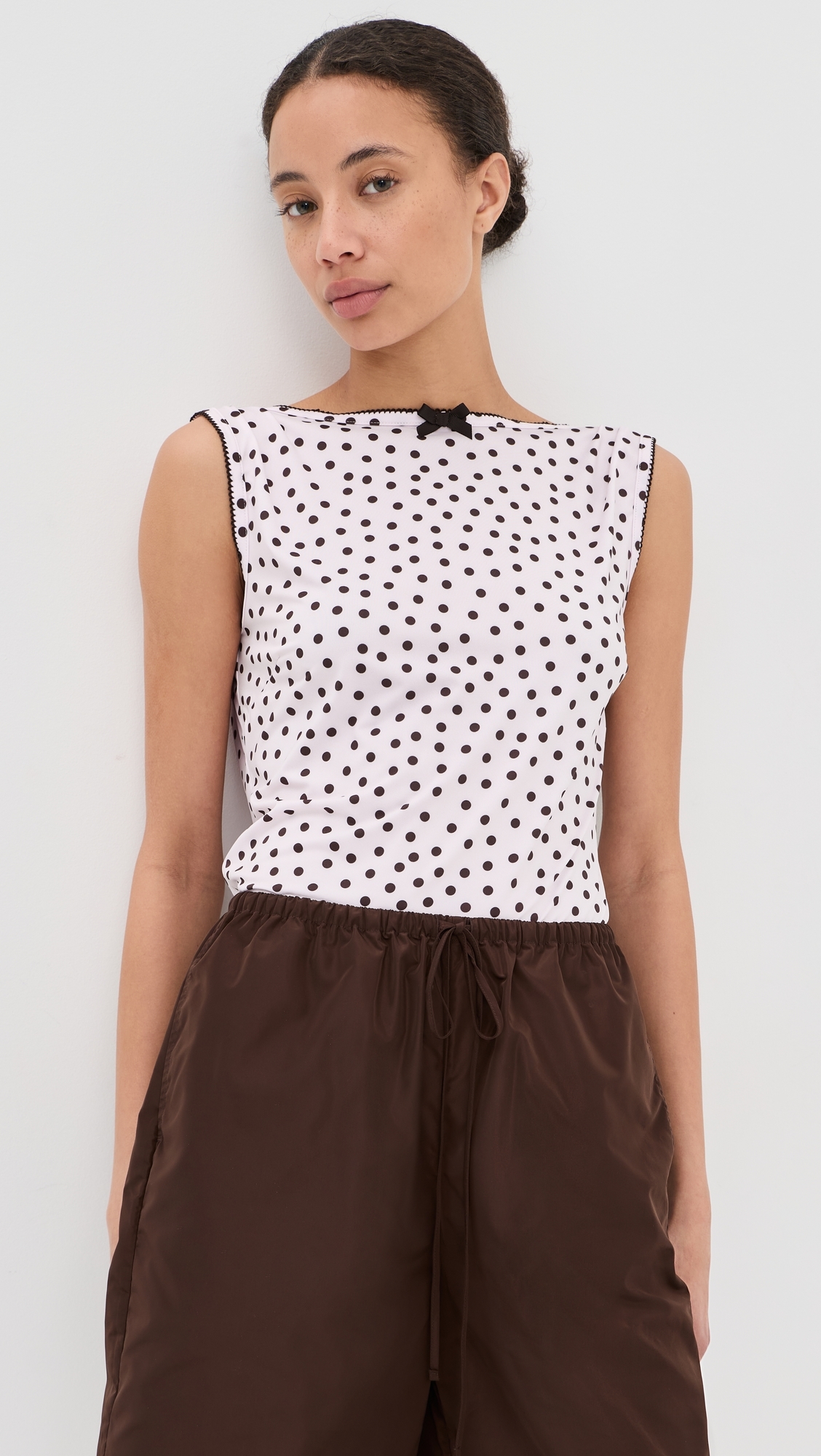 Alexa Top Pink/Brown Dots