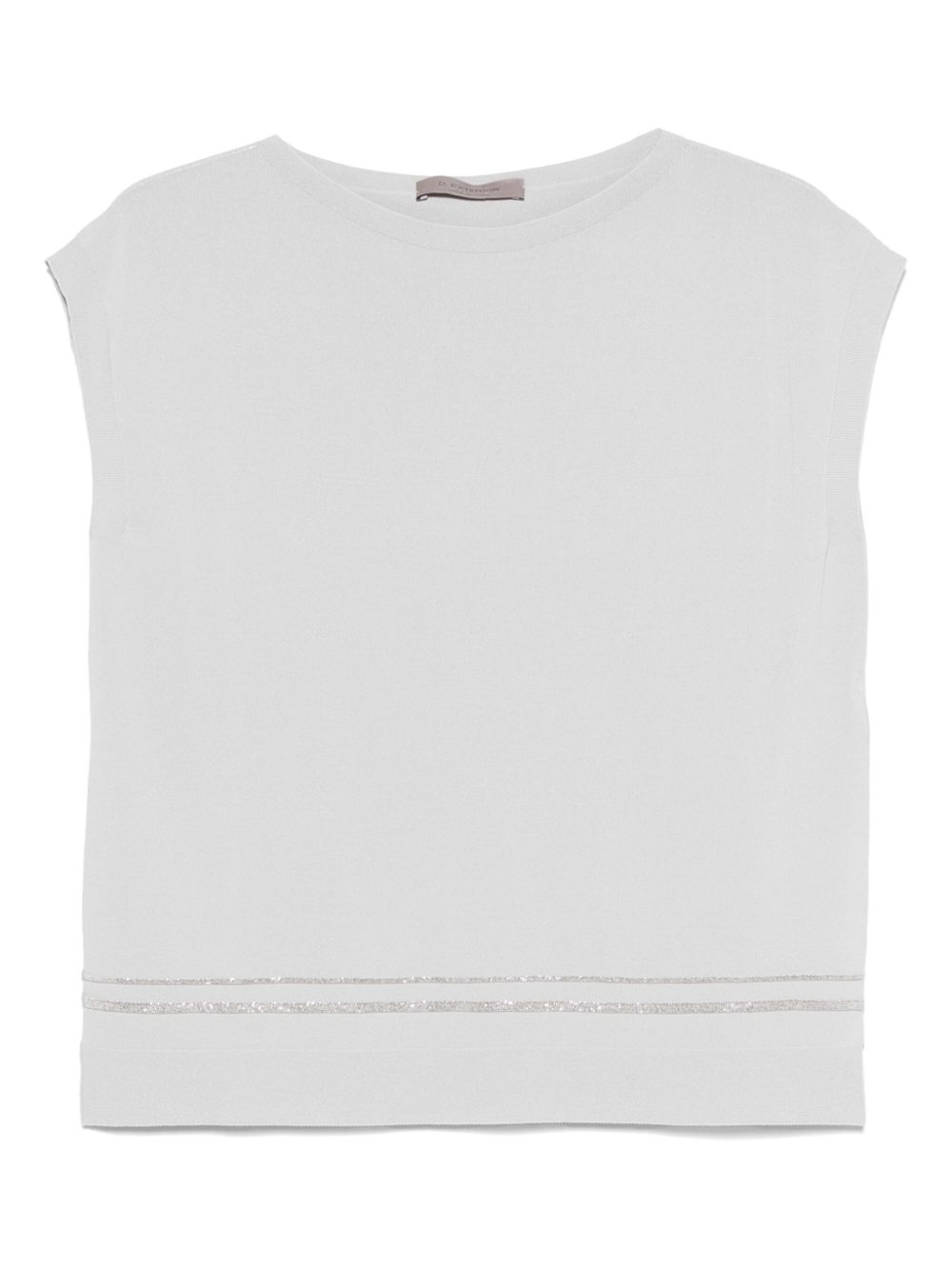 D.Exterior contrast-detail tank top - Grey
