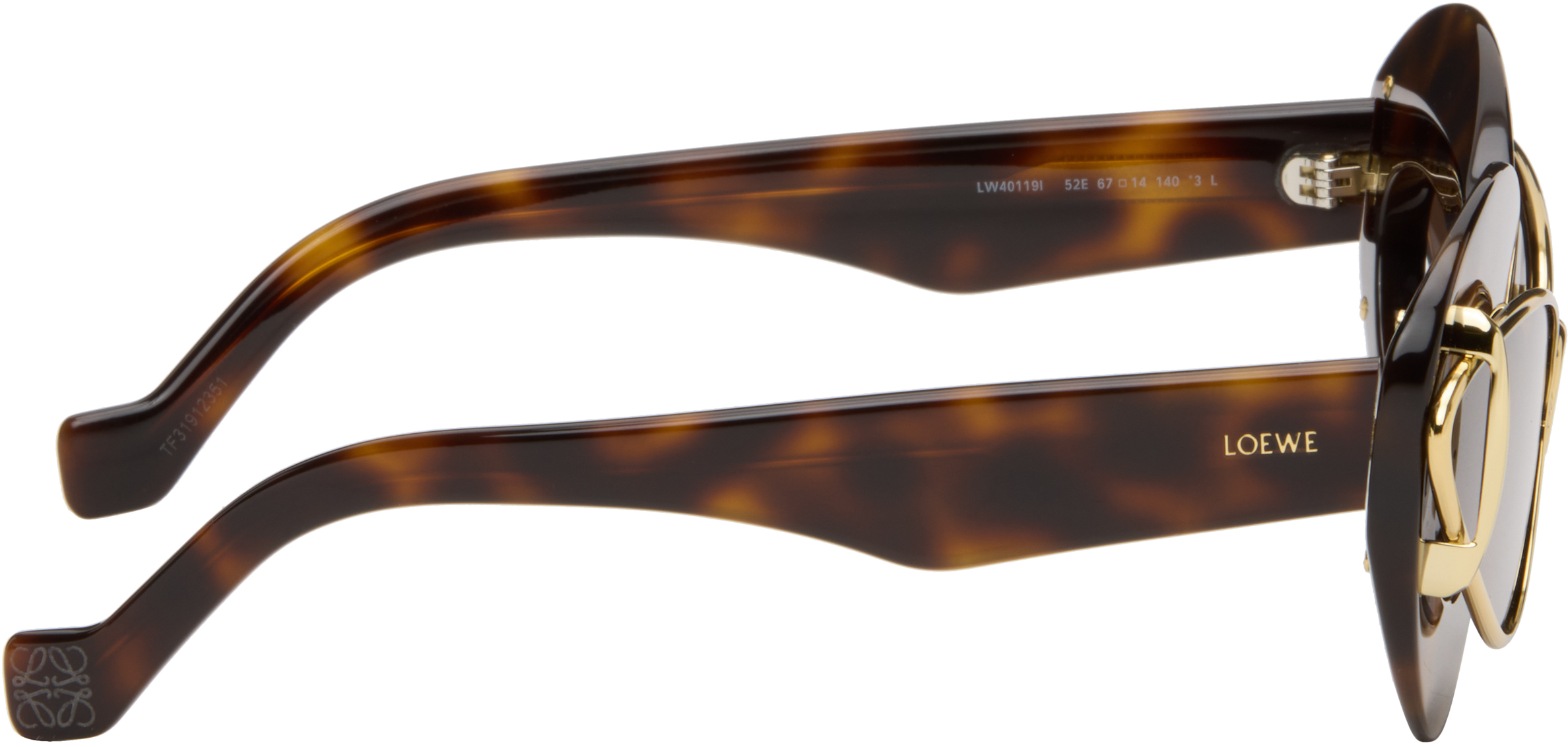Brown & Gold Double Frame Sunglasses