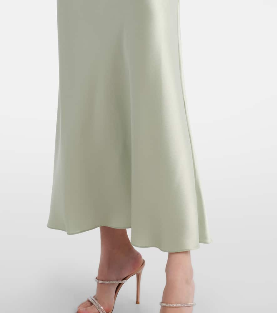 Sienna scarf-detail satin maxi dress