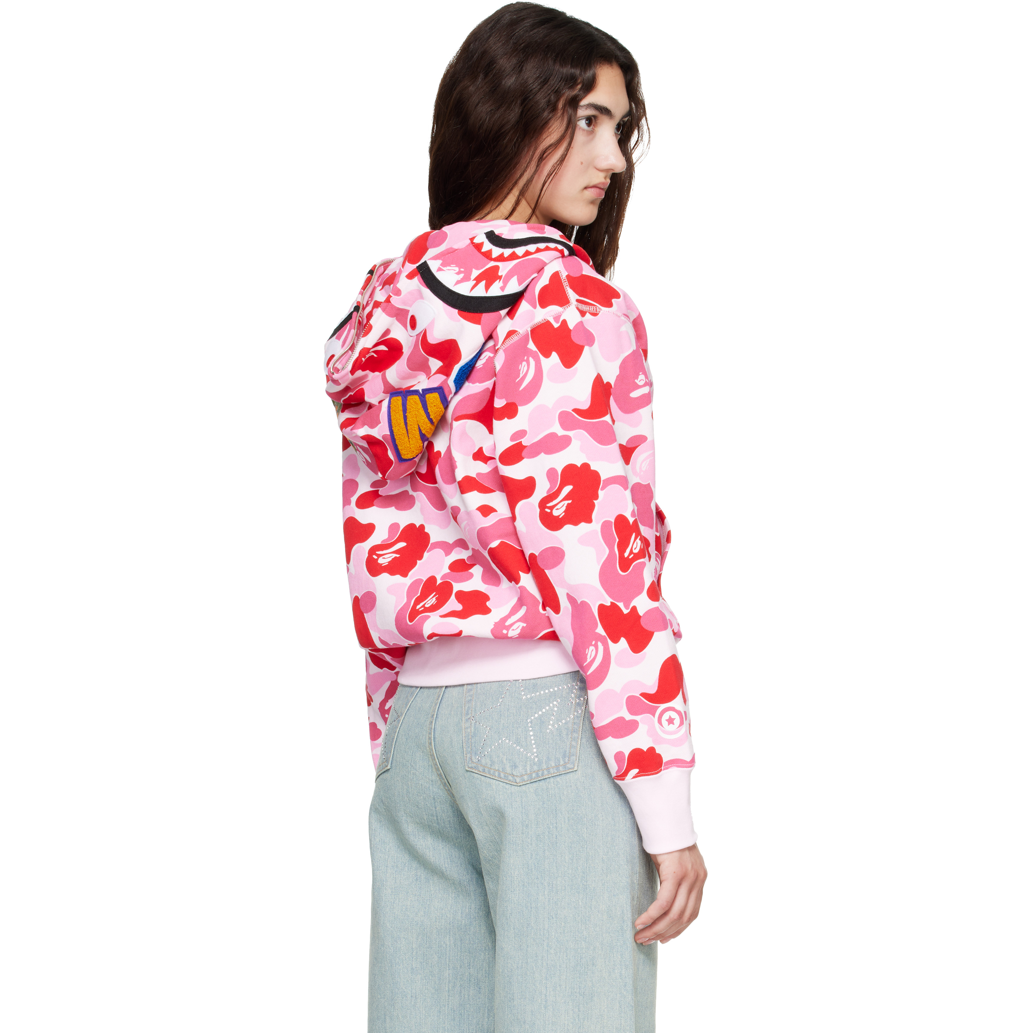 Pink ABC Camo Shark Full Zip Hoodie
