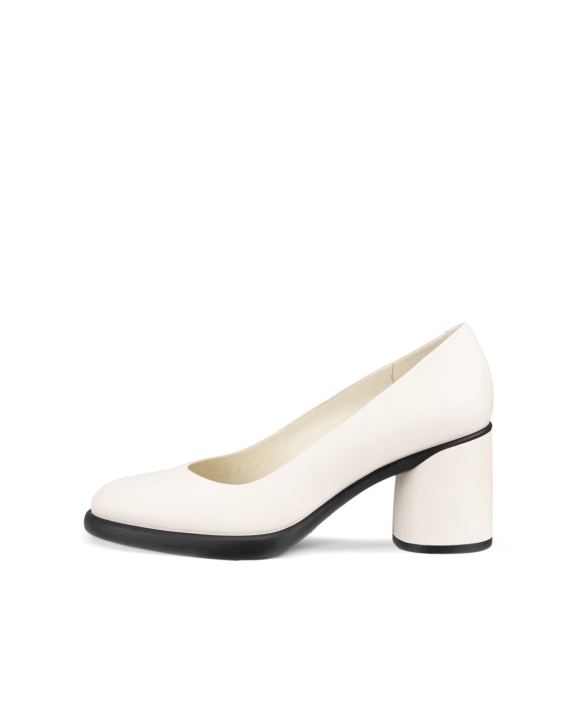 Sculpted LX 55 - Women's Leather Block-Heeled Pump - White