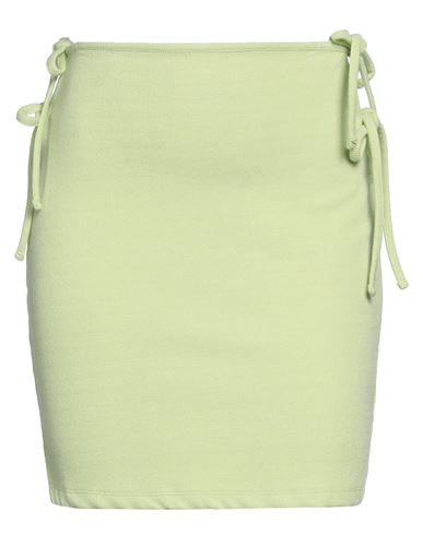 Woman Mini skirt Light green Size S Polyester, Viscose, Elastane