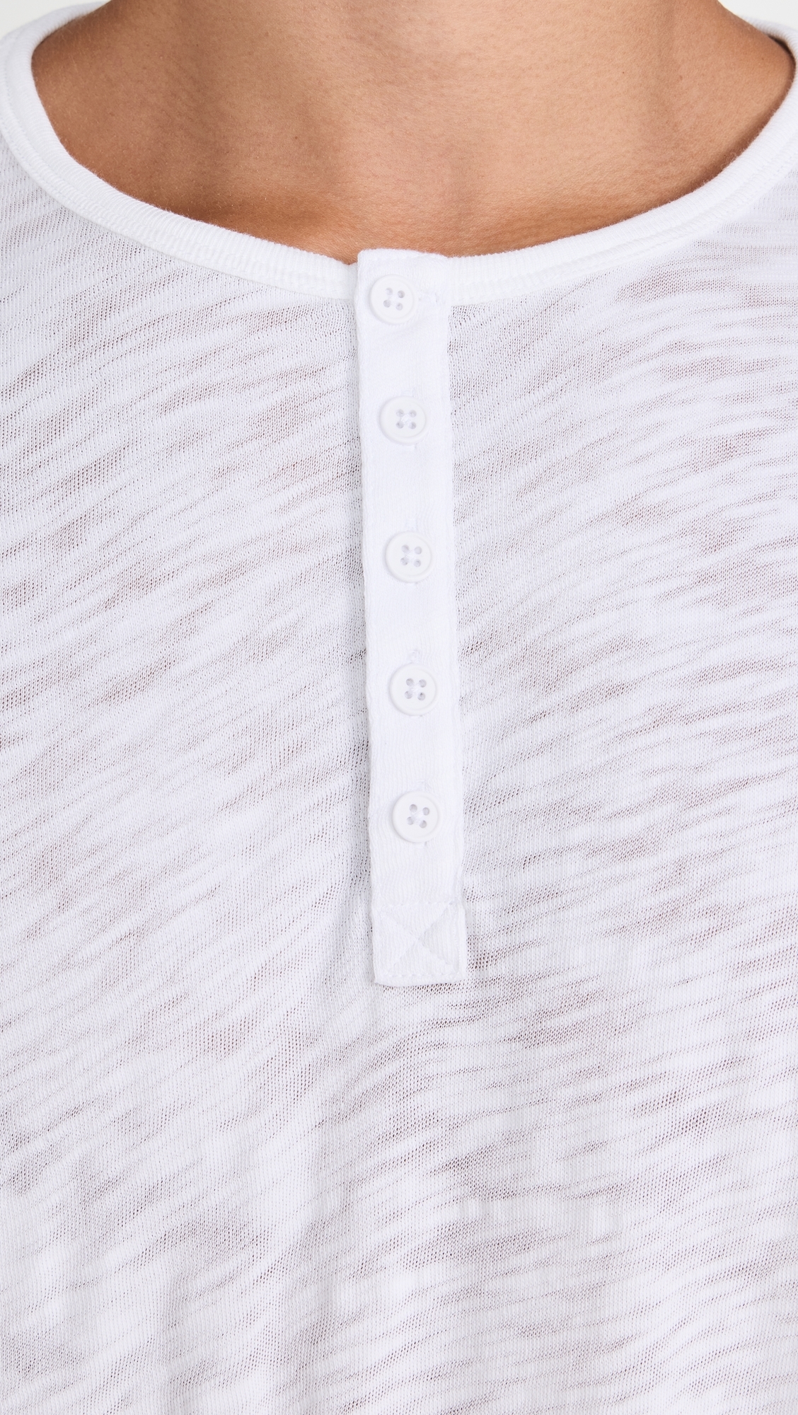 Destroyed Wash Henley White